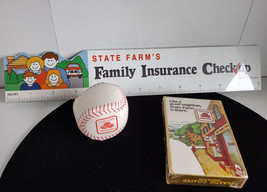 State Farm Insurance Playing Cards New Sealed, 1982 Ruler, Stress Baseball Lot - £4.79 GBP