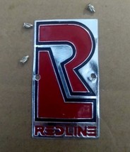 RED LINE red silver black color head badge emblem for bicycles NOS Free ... - $30.00
