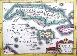 Cuba, Jamaica, rare early map Bertius/Hondius, 1618, Cuba et Iamaica - £154.58 GBP