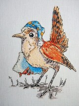 Wren Bird cross stitch watercolor pattern pdf - Fairy cross stitch littl... - $10.79