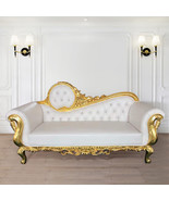 Exquisite Gold-Accented Victorian Chaise Lounge - $3,214.11 CAD