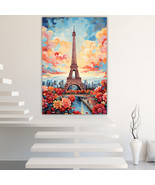Eiffel tower Canvas Painting Wall Art Posters Landscape Canvas Print Pic... - £10.84 GBP+