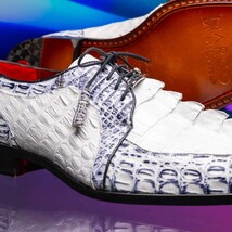 Marco Di Milano genuine hornback caiman crocodile Shoes Caribe White image 8