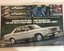 1978 Ford Grenada Car 2 page Print Ad vintage pa6 - £8.69 GBP