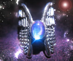 HAUNTED RING ANGELIC ABUNDANCE, PROTECTION &amp; CLEAR PATHS HIGHEST LIGHT M... - $286.77