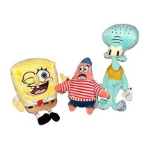 3 TY Beanie Babies SpongeBob SquarePants Squidward 2004 Patrick First Mate 2008 - £22.19 GBP