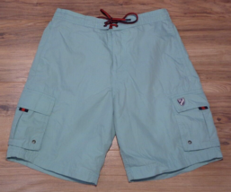 Cremieux Size Small Pale Turquoise New Men&#39;s Cargo Swim Trunks Board Shorts - £47.33 GBP