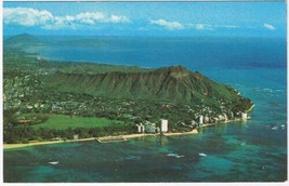 Postcard Aerial View Diamond Head &amp; Kapiolani Park Honolulu Hawaii - £2.74 GBP