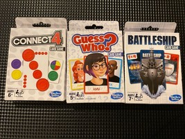 Travel Game Kit Hasbro Card Games Battleship, Guess Who, And Connect 4 - £7.98 GBP