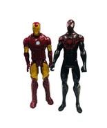 2 Hasbro Marvel 2014 Black Spiderman 2013 Iron Man Action Figures 11 inc... - £17.90 GBP