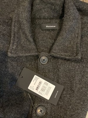 NWT Men's Matinique MAjules Collar Long Sleeve Shirt Dark Gray Melange XL Item image 4