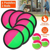 3Sets Toss and Catch Ball Throw Catch Ball Paddle Outdoor Ball Game Catch Game - £29.61 GBP