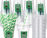 Graduation Plastic Cup Disposable 50 Set with Lid and Paper Straw 16 Oz ... - $33.50