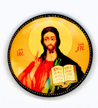 Russian hand painted brooches of religious saints_brooch_06, Jesus-
show... - $219.02 MXN