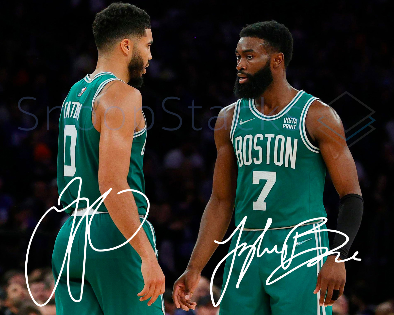 Jayson Tatum Jaylen Brown Signed 8x10 Glossy Photo Autographed RP Poster Print