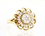 Diamond Women&#39;s Cluster ring 14kt Yellow Gold 341060 - £560.48 GBP