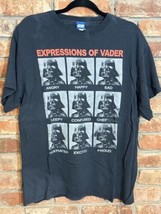 Star Wars Expressions of Vader T-Shirt Black Men&#39;s Size L Darth Vader Shirt - £8.51 GBP
