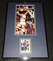 Kenny Sky Walker Dunk Signed Framed 11x17 Photo Display Knicks - £70.10 GBP