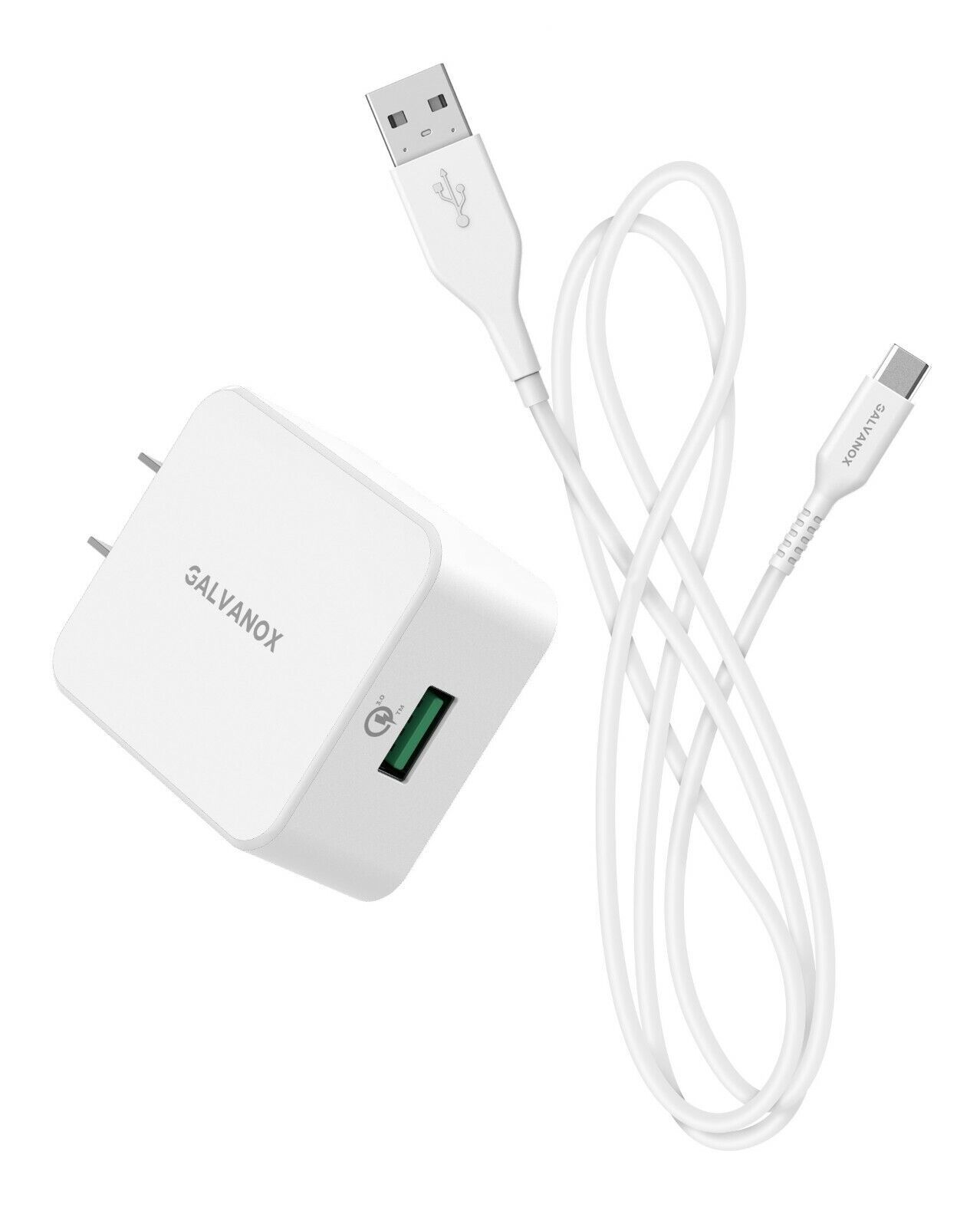 For Galaxy S10 Charger USB C Fast Charge Wall Adapter Plus 5FT Cord MOTO G7 / G6