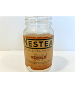 Vintage Nestea Soluble Tea Product Nestle RARE Glass Bottle Jar FULL LABEL - $19.55