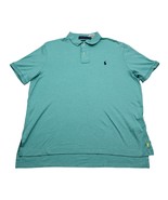 Polo Ralph Lauren Shirt Mens L Teal Blue Green Pima Soft Touch Short Sleeve - £13.46 GBP
