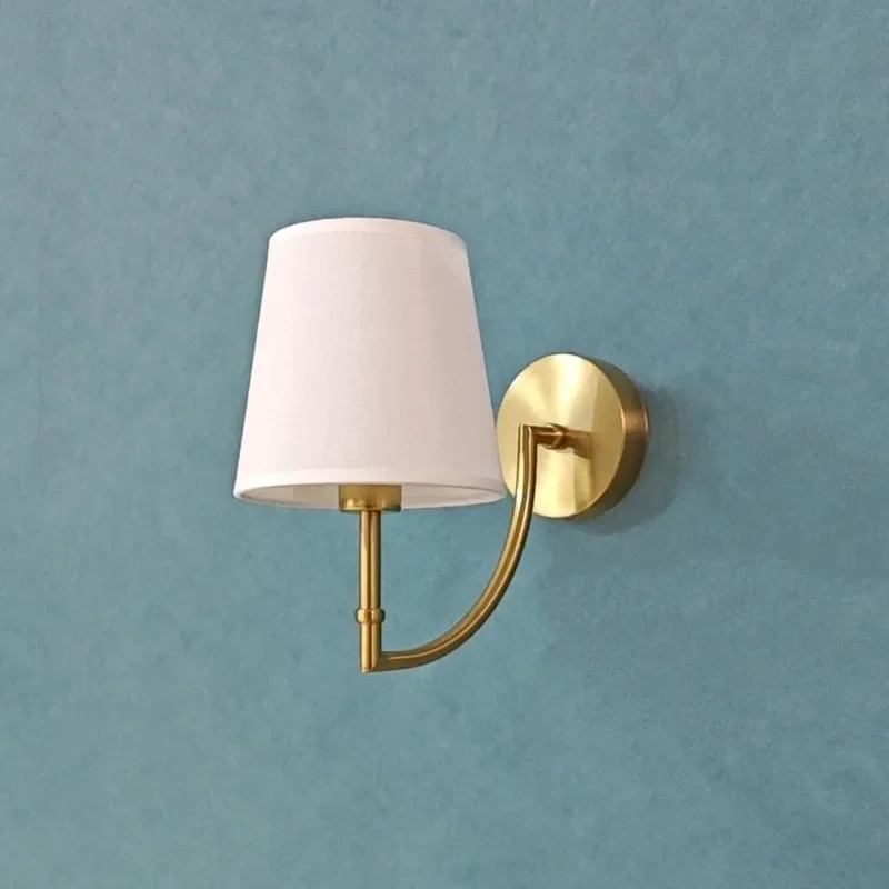 Nordic Minimalism Wall Lamps Modern Simple Linen Lampshade Elbow Wall Li... - $23.52+