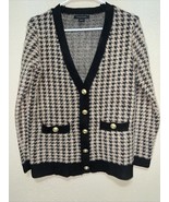 TAHARI brown/black  Long Sleeve Cardigan With gold Button and Pockets sz... - €83,97 EUR TAHARI brown/black  Long Sleeve Cardigan With gold Button and Pockets sz... - €83,97 EUR