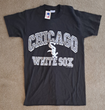 New Vintage Chicago White Sox MLB Baseball Black T-shirt Size M DeadStock - £22.41 GBP