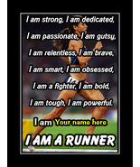 Inspirational Personalized Girls Track Motivation Poster Print Runner Wa... - $24.99+