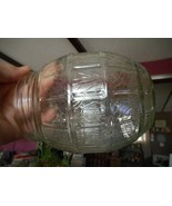 GLASS BARREL JAR VINTAGE PICKLE STORAGE CLEAR GLASS TEXTURED/LOOKS LIKE ... - £14.00 GBP