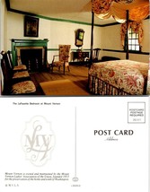 Virginia(VA) Mount Vernon LaFayette Bedroom Fireplace Chairs Vintage Postcard - £7.39 GBP