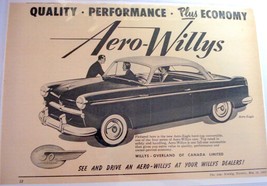 1953  Aero-Willys Automobile Ad Featuring The Aero-Eagle - £7.05 GBP