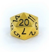 Han Cholo Silver Gold Plated Surgical Stainless Steel His/Her D20 Dice Ring NEW - £27.54 GBP