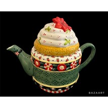 VTG Mary Engelbreit Christmas Teapot With Hybrid Lid - £27.37 GBP