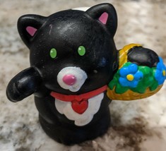 Fisher Price Little People BLACK CAT FLOWER BASKET Kitty for House Hallo... - $5.95