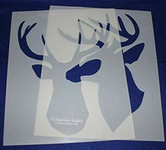 2 Piece Buck-Deer Head Stencils F/S-Mylar 14 Mil Large - Painting /Crafts/ Templ - £30.61 GBP