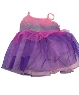 Pink &amp; Purple Glittery Build-A-Bear Dress With Sparkly Tulle Layers Fits... - $10.50 CAD