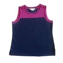 Exclusively Misook Sleeveless Blouse Tank Top Shirt Stretch Size Medium ... - $40.64