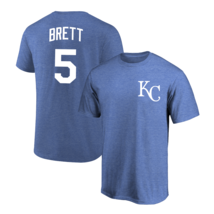 George Brett T-Shirt Kansas City Royals KC Soft Jersey #5 (S-2XL) HOF MLB - £15.45 GBP