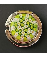 Murano Glass Handbag Table Clip Silver Green Millefiori by MO.RI. Venezi... - $949.85 MXN