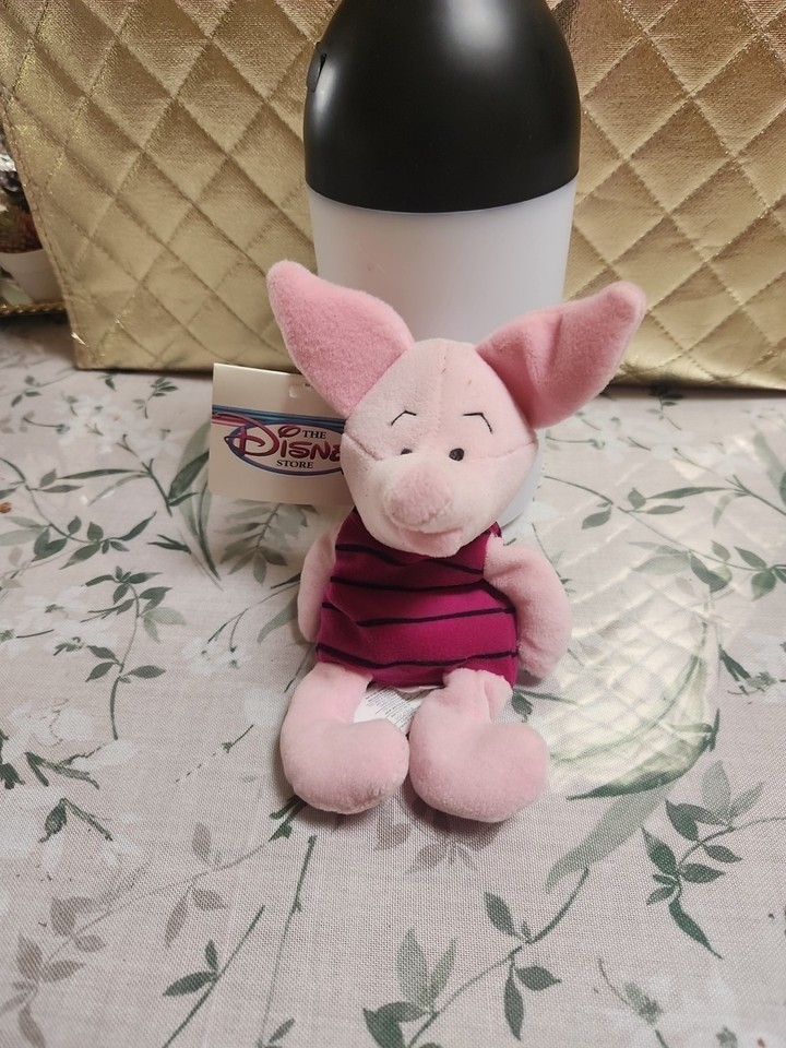Vintage Disney Store Winnie The Pooh New Piglet 8&quot; Mini Bean Bag Stuffed... - $9.61