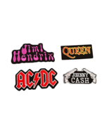 Rock Band Group Patch Lot of (4) AC DC Hendrix Queen Cash Music Classic New - €24,88 EUR