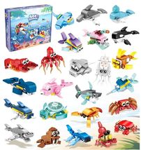 Sea Animals Kids Building Blocks Party Favors 24 Pack M88 - $298.59 MXN
