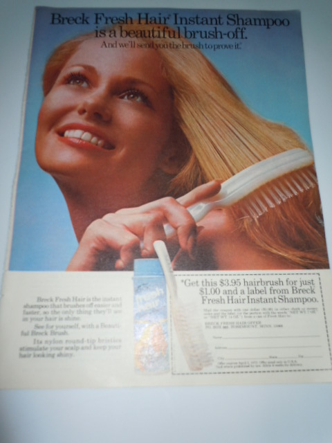 Primary image for Vintage Breck Fresh Hair Instant Shampoo  Print Magazine Advertisement 1971 