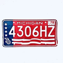 1978 United States Michigan Bicentennial Passenger License Plate 430 6HZ - $25.73