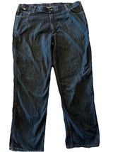 Carhartt Flame Resistant Jeans Men’s 42x32 Relaxed Denim Blue Dark Wash ... - $19.80