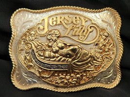 Vintage Jersey Lilly Award Design Belt Buckle Large - £100.99 GBP