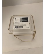 NEW Realspace Clear with Gold Edges Note Holder Desktop SHIPS N 24 HOURS - $8.79