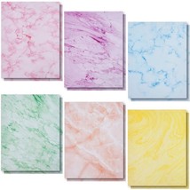Marble Stationery Paper in 6 Colors, Letter Size (8.5 x 11 In, 96 Sheets) - £25.05 GBP