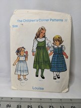 Vintage Childrens Corner Pattern 77 Louise Size  7-8 Cut - £8.71 GBP